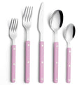 ANNOVA Silverware Set, Retro/Rivet Colorful Stainless Steel Tableware Kitchen Flatware Set Utensils, Includes Dinner Knives, Forks, Spoons, Salad Forks & Dessert Spoons (Light Pink, 10 Pieces) - color: Light Pink