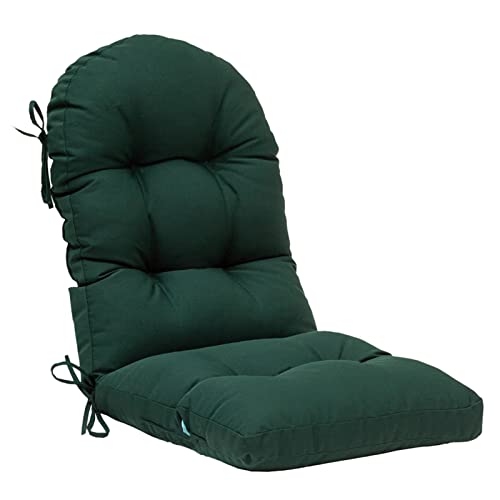 QILLOWAY Outdoor High Back Chair Cushion for Adirondack, All Weather Rocking Chair Cushions Thick Padded Replacement for Patio Furniture,Mallard, Forest Green - color: Mallard / Forest Green