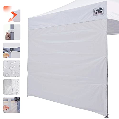Eurmax USA 10x10 Pop Up Canopy SunWall-UV Protection for Tents,Blocks Sunlight&Wind,Water Resistant Side Wall Only,Easy Hook & Loop Installation,Fit for 10FT Straight Leg Shelters&Gazebo,White - color: White, size: 10x10