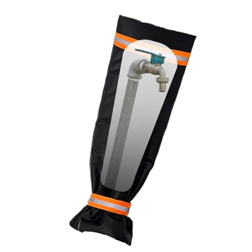 Outdoor Faucet Cover - XL Hose Bib Protector, Waterproof Oxford Cloth Spigot Socks, Thermal Freeze Protection Tap Jacket | Reusable Pipe Insulation Guard for Garden Yard Farm Patio Plumbing Safety - color: 20x51cm