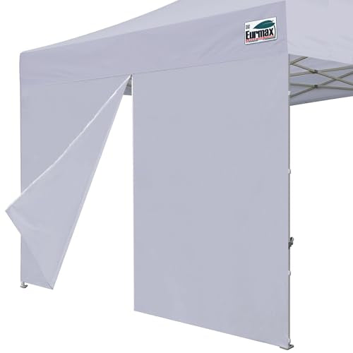 Eurmax USA Instant Canopy SunWall Canopy Middle Zipper Wall for Easy Entry and Exit Sidewall for Pop Up Canopy Tent,1 Pack Sidewall Only (10Ft×6.6Ft,Grey) - color: Gray, size: 10x6.6ft
