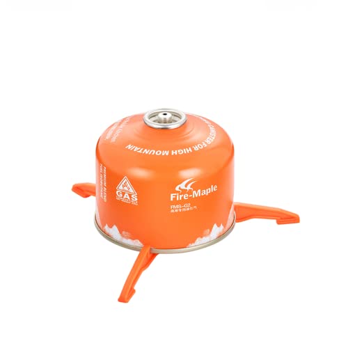 Fire-Maple Foldable Fuel Canister Stand, Tripod Support Bracket for Camping Stove and Outdoor Cooking - color: Orange