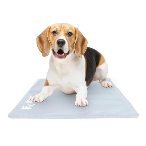 The Green Pet Shop Dog Cooling Mat Cover - Small, Cloud - Protect Your Cool Pet Pad from Dirt & Damage - Machine Washable - color: Cloud, size: S