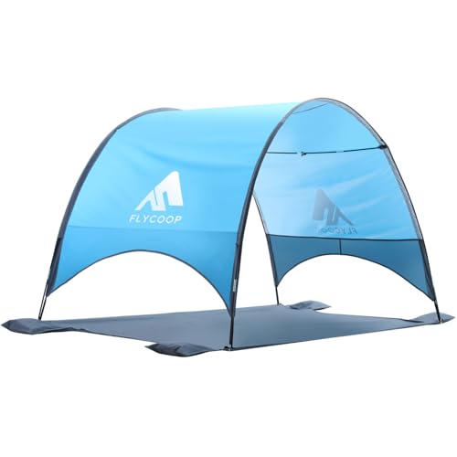 2026 Upgraded Beach Umbrella Canopy with UPF 50+ UV Protection – Portable Beach Tent for Sun, 360° Ventilation, 4 Sandbags, Dual Pockets, Stakes & Ropes, 106 * 65 * 61 inch for 4 People - style: 106*65*61 inch