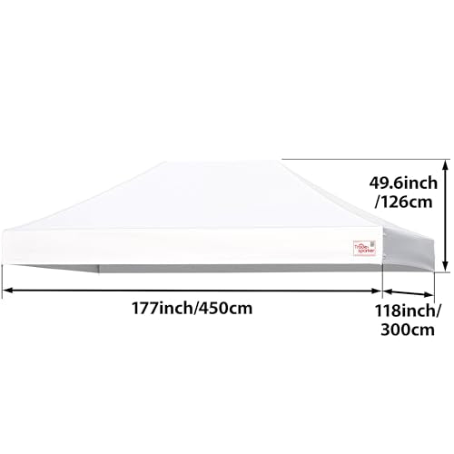 Tradesparker 10x15 Commercial Pop Up Canopy Replacement Top-Windproof D-Rings+Banner Grommets+Loop Pile Wall System,Ez Canopy Cover ONLY-Frame/Side Walls NOT Included(Red) - color: Red, size: 10x15