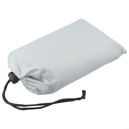 210T Polyester Camping Tarps, Waterproof Rain Fly Sun Shade Shelters With 6 Tie Points For Hiking Backpacking Beach Picnic(for FRENCH grey 140x200CM) - color: French Grey 140x200cm