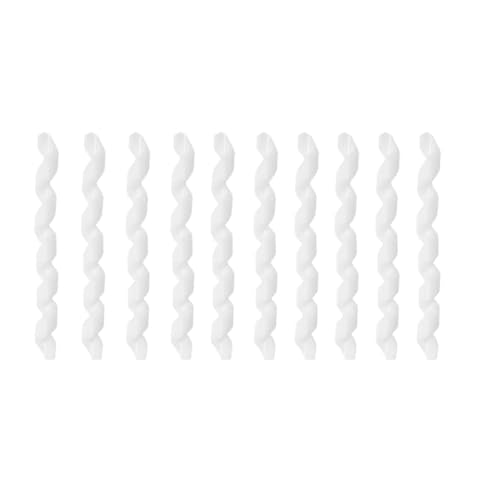 10 Pcs Each 5 Colors Wrap Spiral Bicycle Cable Sleeve Rubber Housing Protector Frame Guard for MTB Bike Shift Brake Line Pipe Anti-Friction Black Red White Green Transparent - color: White