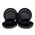 24Pcs Kitchen Plastic Wheat Straw Dinnerware Set,Dinnerware Sets for 6,Microwave Dishwasher Safe Plates