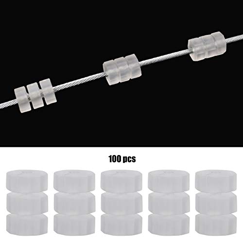 Pissente Break Cable Protector, Pack of 100 Clear Silicone Brake Gear Cable Frame Wrap Protector O Ring Donuts Accessories Suitable for 1.1-1.8mm Shift Cable Brake Cable