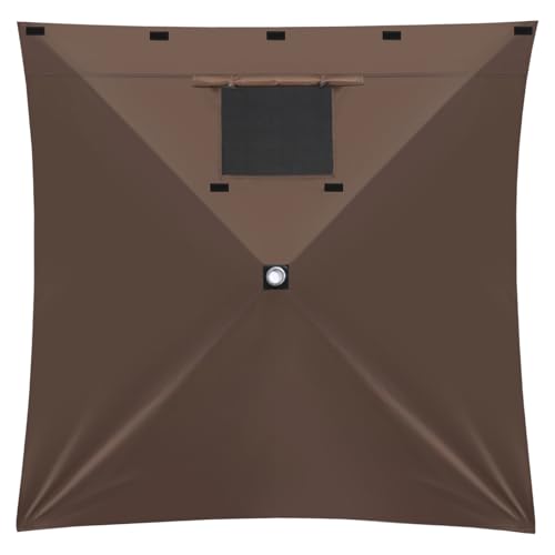 MASTERCANOPY Wind Screen Side Panel with Window for 12x12 Escape Screen Shelter Canopy Tent - Weatherproof, UV Resistant Sun Shade Attachment Accessory (Beige, 1 Pack) - color: Brown, size: 12x12