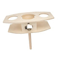 Zerodeko Wooden Beer Rack Insert Ground Wine Rack Outdoor Drink Holder for Beaches Picnics Camping