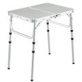 REDCAMP Small Camping Table 2 Foot, Portable Aluminum Frame Folding Table Adjustable Height Lightweight for Picnic Beach Outdoor Indoor, White 24 x 16 inch (3 Heights) - size: 2-Feet (3 heights 10"/19"/26")