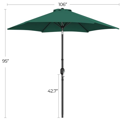 Yaheetech 2 Pack 9FT Outdoor Patio Umbrella Outdoor Table Umbrella w/Push Button Tilt & Crank, Yard Sun Shade UV Protection Waterproof for Pool, Market, Terrace, Beach, Outdoor Restaurant, Dark Green - color: Dark Green, size: 9FT