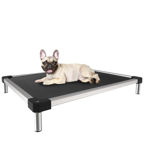 FXW TitanNest Chew-Proof Elevated Dog Bed, Raised Cot for Indoor/Outdoor/Camping Use, Durable & Waterproof Cooling Pet Bed for Extra-Small Dogs, 30.0" L x 22.0" W x 4.5" H, Black - size: X-small Dog (30.0"l X 22.0"w X 4.5"h)