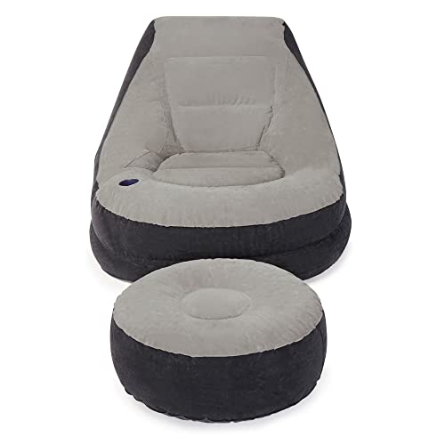Intex Inflatable Ultra Lounge Chair With Cup Holder And Ottoman Set (4 Pack) - size: 4 Pack