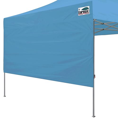Eurmax USA 10x4.8 Pop Up Canopy SunWall-UV Protection for Tents,Blocks Sunlight&Wind,Water Resistant Side Wall Only,Easy Hook & Loop Installation,Fit for 10FT Straight Leg Shelters&Gazebo,Sky Blue - color: sky blue, size: 10x4.8