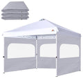 SCOCANOPY Sidewall for 12x12 Canopy Frame with Mesh Window and Zipper, 3 Pieces Sunwalls Only, (Light Grey) - color: Gray, size: 12X12