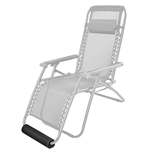 2 Pack Zero Gravity Chair Foot Rest, TOPJUM Footrest Cushion for Anti Gravity Folding Recliner, Footrest Padding for Patio Lawn Outdoor Chair, Lounge Accessory for Tall User (Black - Set of 2) - color: Black - Set of 2