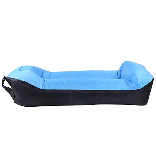 Keenso Air Bed, Oxford Cloth Camping Inflatable Sofa Outdoor Bag Ultralight Beach Camping Travel Sleeping Bag Air Bed Lounger Chair