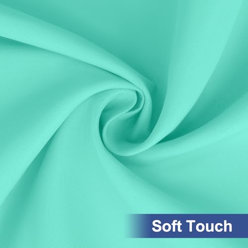 homing Rectangle Table Cloth Cover, Waterproof Polyester Elastic Fitted Tablecloth, Fits for 4 Foot Folding Tables, Washable Table Protector for Picnic, Camping, Outdoor (Aqua, 24" x 48") - color: Aqua, size: 48" x 24" (Rectangular)
