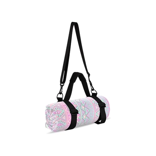 WISDING Yoga Mat Strap, Portable Yoga Mat Sling, Picnic Blanket Strap with Adjustable Shoulder Strap & Handle for Festivals Picnics Camping Motorcycle Bedroll Pilates