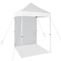 EAGLE PEAK Pop up Canopy 5x5, Outdoor Portable Canopy Tent with One Removable Sunwall, Carry Bag Included, White - color: White