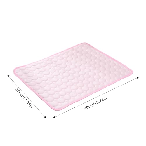 Cooling Pet Mat - Dog Summer Pad, Non-Slip Gel Comfort | Self-Cooling Puppy Cushion, Foldable Bed Blanket, Washable Crate Rest, Portable Kennel for Hot Weather - color: Pink, size: XS