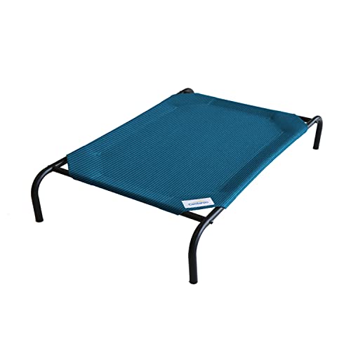 Coolaroo Original Elevated Dog Bed - Breathable Off-The-Ground Pet Bed with Cooling Fabric, Joint Relief & Moisture-Resistant Fabric, 100% Recyclable, Easy Clean, Turquoise, Large - color: Turquoise, style: Large Dog Bed