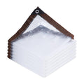 6' x 10' Clear Poly Tarp Heavy Duty with Grommets for Henhouse Porch Greenhouse Camping - size: 6FT X 10FT