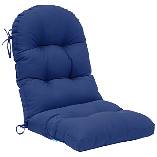 QILLOWAY Outdoor High Back Chair Cushion for Adirondack, All Weather Rocking Chair Cushions Thick Padded Replacement for Patio Furniture,Navy - color: Navy