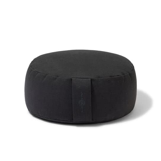 Organic Round Meditation Cushion by renoo - Durable Comfortable Cotton, Linen, Hemp - Modern Zafu - Buckwheat Floor Pillow Yoga Bolster in 15 Colors Removable Cover - 15 inches - Cosmos - color: Cosmos