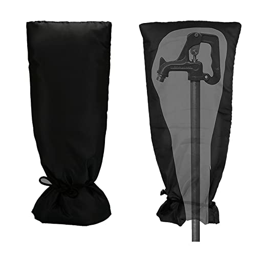 Outdoor Faucet Covers for Winter Freeze Protection,25.2"X14" Hose Bib Covers for Winter,Reusable Thicker Waterproof Insulated Spigot Cover Black - color: 25.2"X14" faucet cover