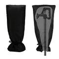 Outdoor Faucet Covers for Winter Freeze Protection,25.2"X14" Hose Bib Covers for Winter,Reusable Thicker Waterproof Insulated Spigot Cover Black - color: 25.2"X14" faucet cover