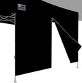 Eurmax USA 10FT Instant Canopy SunWall with Middle Zipper Wall for Pop Up Canopy Tent，1 Pack Sidewall (Black) - color: black, size: 10x5.7ft