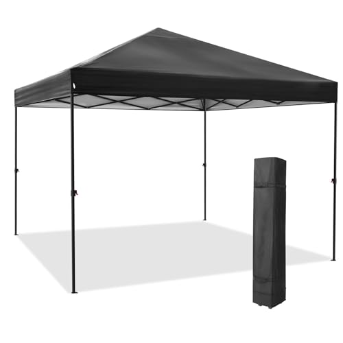 HOTEEL Canopy Tent 10x10 Pop Up Canopy with Sidewalls Waterproof & UPF 50+, Heavy Duty Commercial Instant Craft Fair Tent for Farmer Market, Vendor, Party, Event(Black) - color: Black, size: 13x26FT (No Walls)