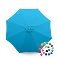 Formosa Covers - 9ft Market Patio Umbrella Replacement Canopy - 8 Ribs Top Canvas - 600D UV Protective and Water Resistant Umbrella Fabric - Premium Quality Replacement Canopy Cover ONLY (Teal) - color: Teal