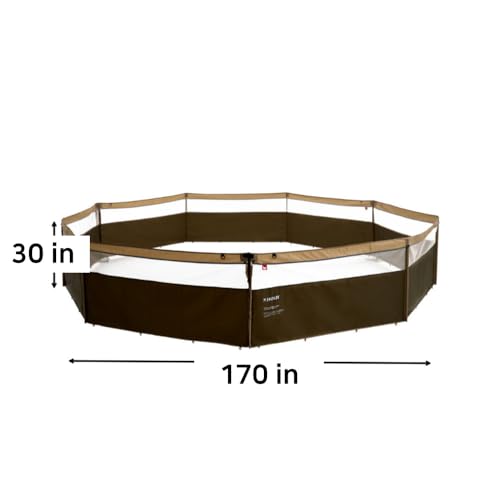 Portable Outdoor Dog Fence, Lightweight Fabric Pen, RV Camping (Khaki Brown) - color: Khaki Brown