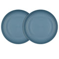 9 Inches Wheat Straw Plates, 2Pcs Unbreakable Dinner Plates, Reusable Plate,Deep Blue - color: Deep Blue