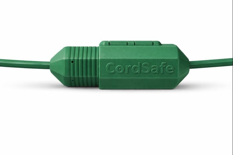 Extension Cord Connection Protector by CordSafe Plus, Weather-Resistant, Fits 18–12 AWG, Helps Keep Plugs Secure, Made in USA - color: Green, size: 1 Pack