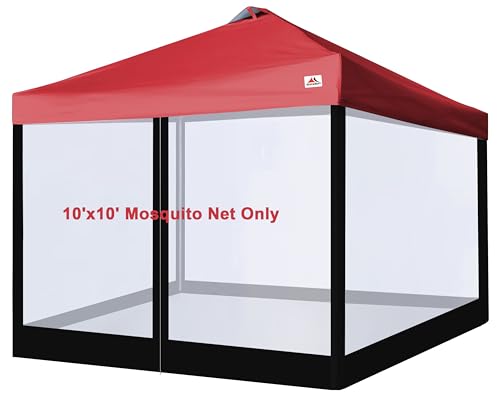 SCOCANOPY Replacement Mesh sidewall for Most 10x10 Canopy Or Gazebo,(Black) - color: Black, size: 10X10