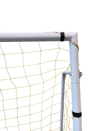 Vallerta® Official Size Steel Soccer Goal. Heavy Duty Frame w/Net. Tournament, Regulation Size. Professional Portable Practice Training Aid. (1 NET, 18.5' X 6.5')
