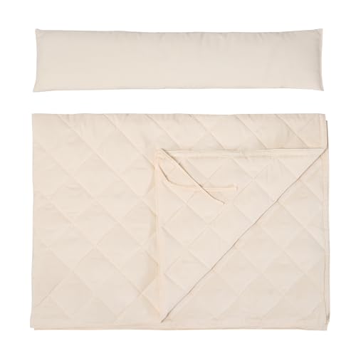 ANOW Double Hammock Pad and Hammock Pillow Set, Portable Polyester Hammock Pad, Cream - color: Cream