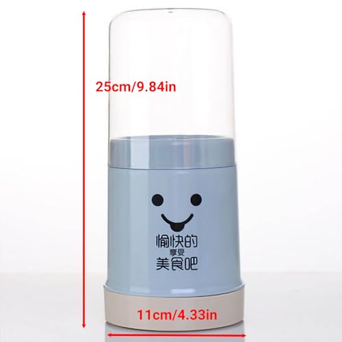Cute Utensil Holder, Chopstick Holder Storage with Lid Plastic Kitchen Counter Utensil and Cutlery Holder With Removable Base Silverware Holder for Camping Picnic BBQ Party (Blue) - color: Blue