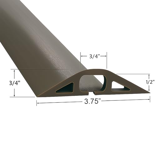 Electriduct D-2 Rubber Duct Cord Cover - 10 Feet Brown Floor Cable Protector - color: Brown, size: 10 ft