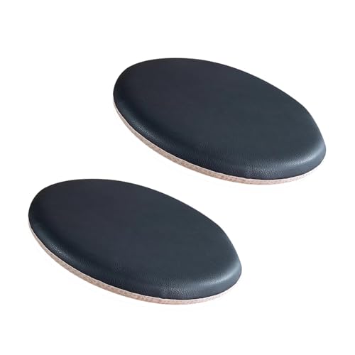 16 Inch Round Outdoor Waterproof Stool Cushion, Leather Seat Cushion Circle, Removable Chair Cushions for Dining Chairs Round, 2 Pack Nonslip Stain-Resistant Chair Pads for Balcony, Floor Deep Blue - color: Deep Blue, size: 40cm