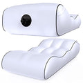 Inflatable Couch Air Chair, Beach Chair for Water Proof & Anti-Air Leaking Design, Blow Up Chair Indoor & Outdoor, Inflatable Lounger Air Chair Sofa Bed Sleeping Bag Couch,White - color: White