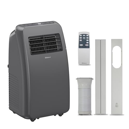 Shinco 8,000 BTU Grey Portable Air Conditioner - 3-in-1 Cool/Dehumidifier/Fan for Rooms Up to 350 sq.ft, Remote Control & 24H Timer, Compact AC Unit for Bedroom/Office - color: SPF2-Grey-Standard, size: 8000 BTU