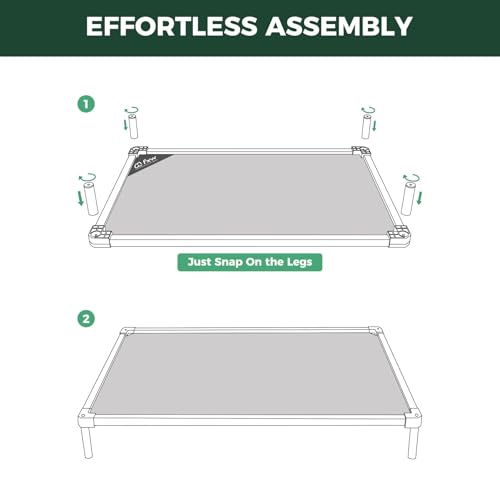 FXW TitanNest Chew-Proof Elevated Dog Bed, Raised Cot for Indoor/Outdoor/Camping Use, Durable & Waterproof Cooling Pet Bed for Toy Dogs, 23.0" L x 17.0" W x 4.1" H, Black - size: Xxs-toy Dog (23.0"l X 17.0"w X 4.1"h)