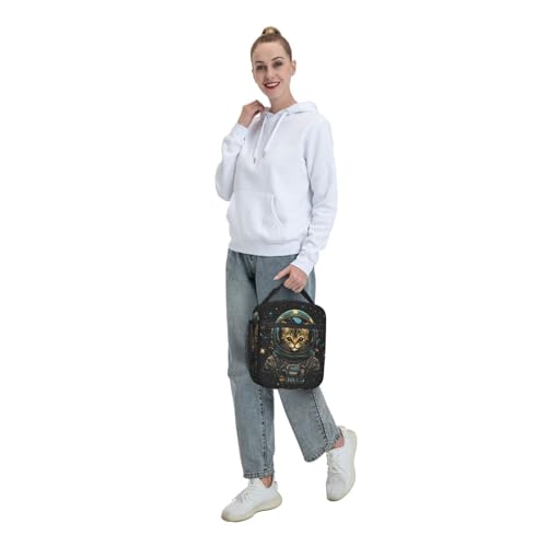 Cat Lunch Box for Women Kids Girls Men Insulated Lunch Bag Lunchbox Adults Lunch Tote Bags Reusable Cooler for Work Office School Picnic Travel - color: Cat01