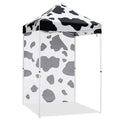 EAGLE PEAK Pop up Canopy 5x5, Outdoor Portable Canopy Tent with One Removable Sunwall, Carry Bag Included, Cow Print - color: Cow Print